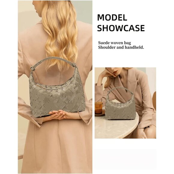 Chic Olive Suede Handbag with Adjustable Strap - Perfect Daily Companion - Picture 8 of 8